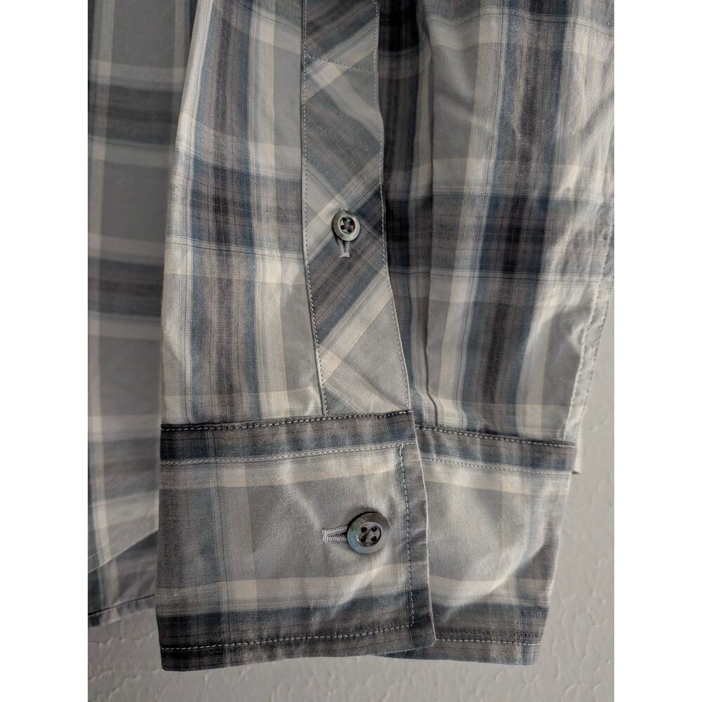 Billy Reid NWT John Gray Melange Plaid Long Sleeve Shirt Mens Large $198 - Picture 7 of 9